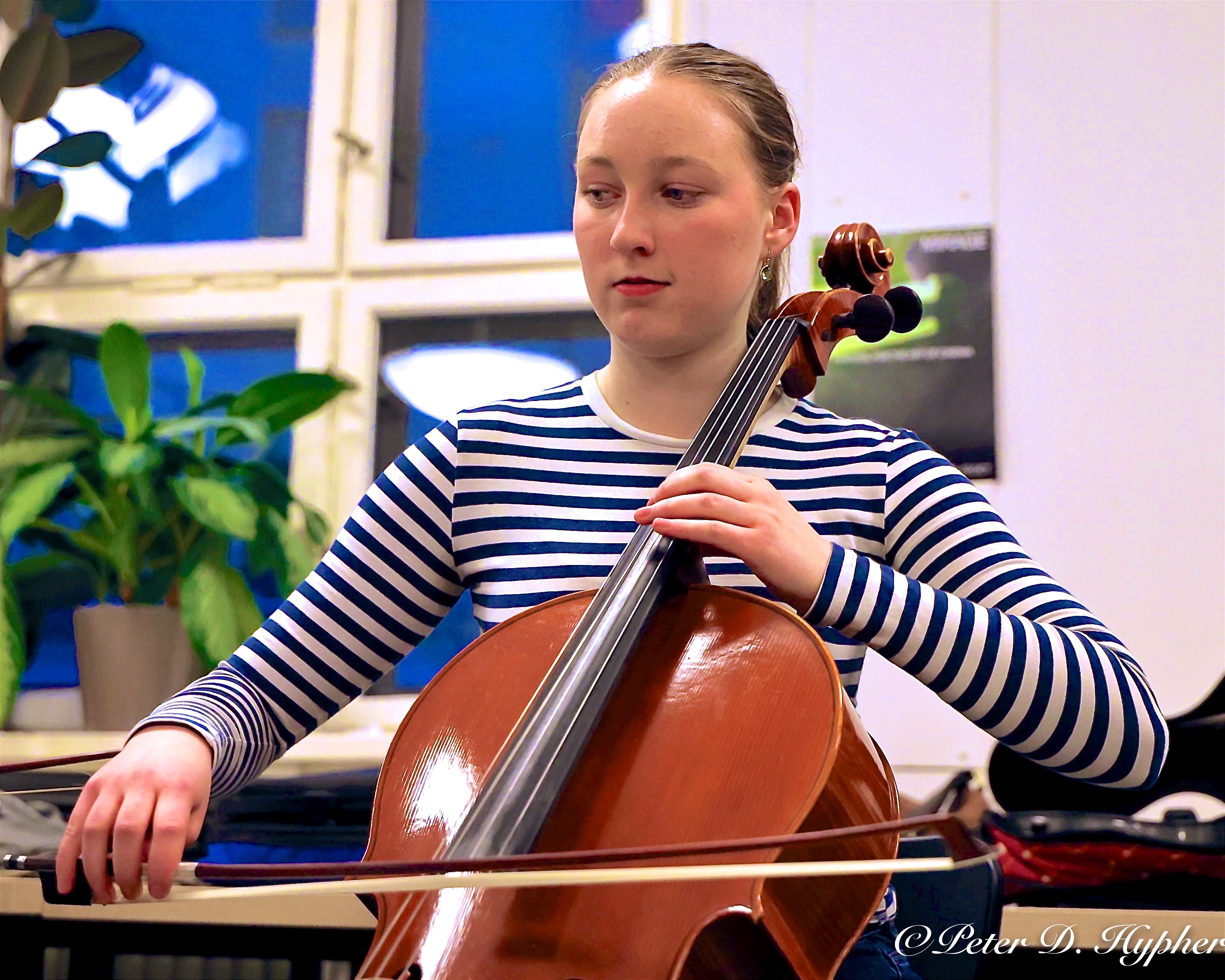 en person som spiller fiolin